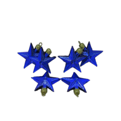 X6 ESTRELLAS COLGANTES CON TEXTURA 7CMS - Luz Mental