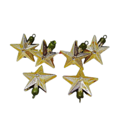 X6 ESTRELLAS COLGANTES CON TEXTURA 7CMS - tienda online