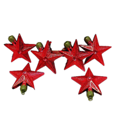 X6 ESTRELLAS COLGANTES CON TEXTURA 7CMS - comprar online