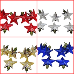 X6 ESTRELLAS COLGANTES CON TEXTURA 7CMS