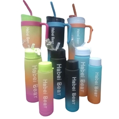 SET X3 VASO GIGANTE + 2 BOTELLAS MEDIDORAS CON STICKERS CORREA