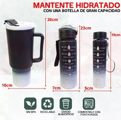 SET X3 VASO GIGANTE + 2 BOTELLAS MEDIDORAS CON STICKERS CORREA - comprar online