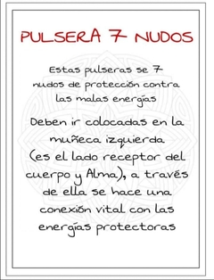 PULSERA 7 NUDOS CLÁSICA - Luz Mental