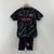 Kit Infantil Manchester City III Puma 23/24 - Preto Japão