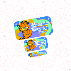 garfield - Etiqueta Escolar