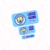 manchester city - Etiqueta Escolar