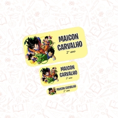 DRAGON BALL - Etiqueta Escolar