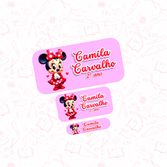 minnie - Etiqueta Escolar