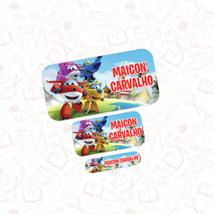 SUPER WINGS - Etiqueta Escolar