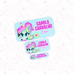 unicornio kawaii puket - Etiqueta Escolar