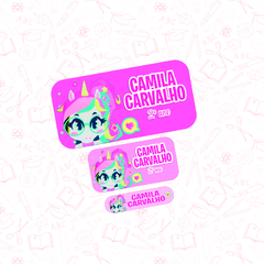 unicornio kawaii puket - Etiqueta Escolar