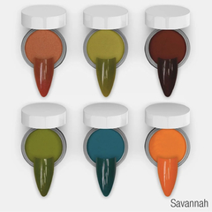 Coleção Acrílica Savannah JC Beauty Concepts 6 cores