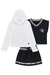 Trio College de Blusa com Colete e Shorts Saia - Infanti 63996 na internet