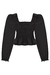 Blusa Cropped em Crepe Donna e Lastex - Vic&Vicky 64710 - comprar online