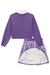 Conjunto Saia Molelcotton Infantil Blusão College - loja online