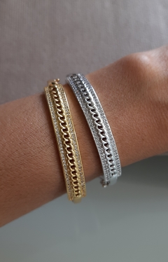 Bracelete banhado no ouro 18k ou ródio branco - comprar online