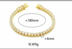 Pulseira Riviera banhado no ouro 18k