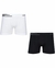 CUECA LUPO BOXER KIT C/ 2 BRANCA-PRETA