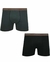 CUECA LUPO UNDEWEAR BOXER KIT C/ 2 CINZA ESCURO-PRETO - comprar online