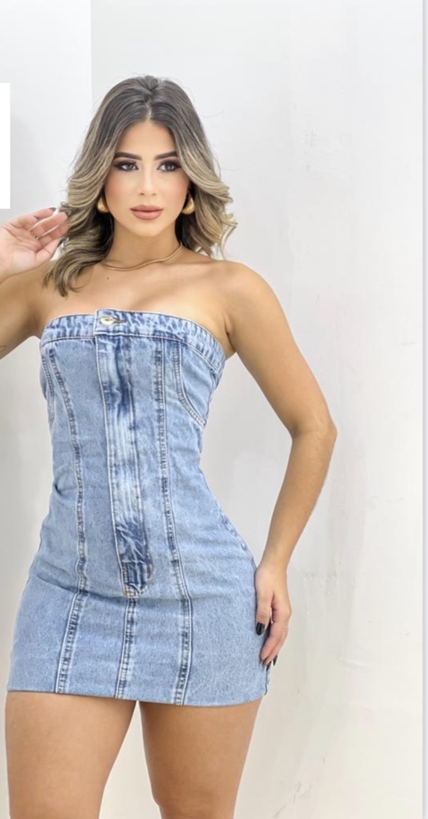 Comprar vestido jeans store curto