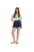 SHORT JEANS FEMININO MOM LAPELA - YOUNG STYLE