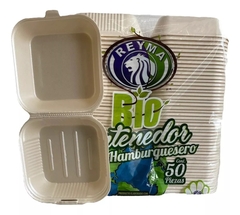 Contenedor Térmico Hamburguesa Bio Reyma Paq C/50 Pzs