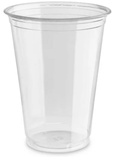 VASO PLASTICO NO. 16 LISO TRANSPARENTE Paq C/50 Pzs