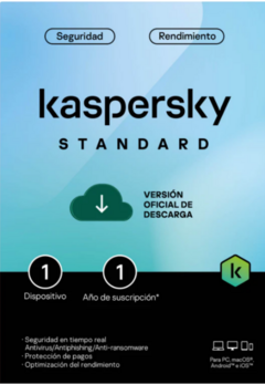 TMKS-451 ESD KASPERSKY STANDARD (ANTI-VIRUS) / 1 DISPOSITIVO / 1 AÑO