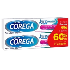 Kit C/2 Ultra Corega Creme Fixador De Dentadura Sem Sabor 68g - comprar online