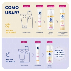 Kit Completo Nivea Luminous Sérum + Fluído + Olhos + Sabonete em Gel 4 produtos - loja online