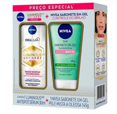 Kit Completo Nivea Luminous Sérum + Fluído + Olhos + Sabonete em Gel 4 produtos - comprar online