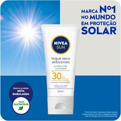 Protetor Solar Facial Nivea Sun FPS 30 - Toque Seco Antissinais 50ml na internet