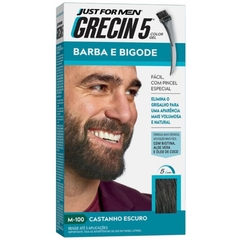 Grecin 5 Coloração Gel para Barba, Bigode e Costeletas - Cor Castanho Escuro