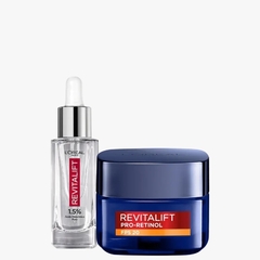 Kit L'oreal Creme Facial Pro Retinol + Sérum Revitalift 15m - comprar online