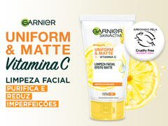 Imagem do Sabonete Facial Garnier Uniform Matte Vitamina C - Antioleosidade 120g