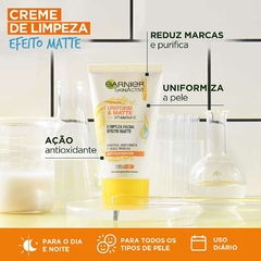 Sabonete Facial Garnier Uniform Matte Vitamina C - Antioleosidade 120g na internet