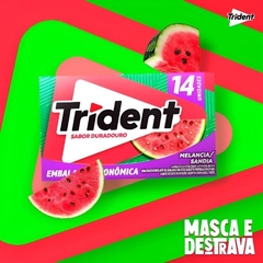 Goma de Mascar Trident Melancia 14 Unidades Zero Açúcar 25g - comprar online