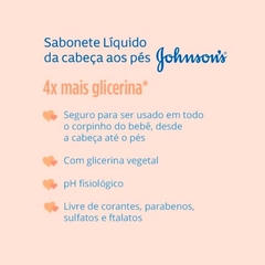 Kit 4 Sabonetes Líquidos 200ml de Glicerina Da Cabeça aos Pés Johnsons Baby - LOISTORE • Beleza, Saúde e Bem-Estar em Harmonia