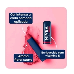 Protetor Labial Nivea Hidratante color 2 em 1 Hidra Color Vermelho 4,8g na internet