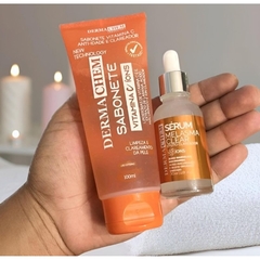 Kit Skin Care Clareador De Melasma Antirrugas Dermachem Vitamina C Sabonete 100ml + Sérum 30ml - loja online