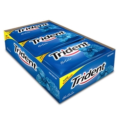 Display Chiclete Trident Hortelã Azul C/21 Unidades 168g - Mondelez