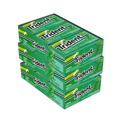 Pack 3 Displays Goma de Mascar Chiclete Trident Menta 21u