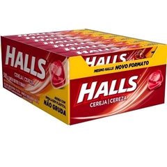 Display Bala Halls Cereja 588g - Embalagem com 21 Unidades 28g