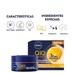 Kit Anti-Idade Nivea Q10 Energy Vitamina C Facial Noite + Sabonete Facial Dermachem Anti-Sinais Clareador Vitamina C na internet