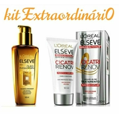 Kit Óleo Extraordinário Elseve 100 ml + Cicatri Renov Reparacão Total Leave in 50 ml