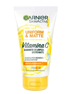 Sabonete Facial Garnier Uniform Matte Vitamina C - Antioleosidade 120g - loja online