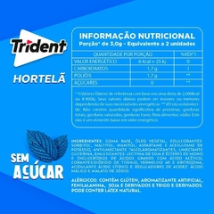 Display Chiclete Trident Hortelã Azul C/21 Unidades 168g - Mondelez - LOISTORE • Beleza, Saúde e Bem-Estar em Harmonia