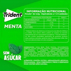 Pack 3 Displays Goma de Mascar Chiclete Trident Menta 21u na internet