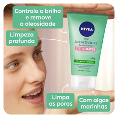 Sabonete Gel Facial Nivea Controle do Brilho - Efeito Matte 145g - loja online