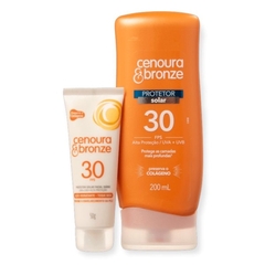 Kit Protetor Solar 200ml Fps30 + Facial 50g Cenoura&Bronze na internet